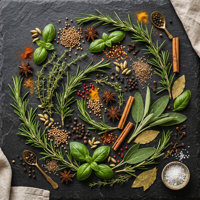 Author left drawn food background image